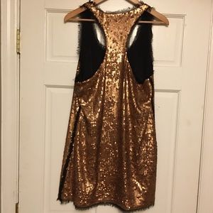 Rachel Roy Rose gold sequence dress